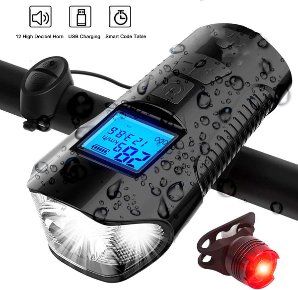 USB Rechargeable LED Bicycle Light Set