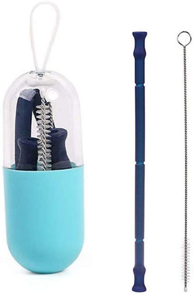 portable reusable drinking straws collapsible and foldable