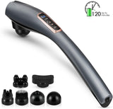 handheld back massager with 6 interchangeable nodes