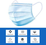 50 Pcs Disposable Surgical Mask,Antiviral Face Mask,Dust Breathable Earloop,Comfortable Medical Sanitary Surgical Mask Thick 3-Layer Masks