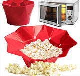 Microwave silicone popcorn machine folding bucket