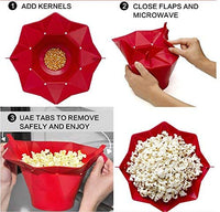 Microwave silicone popcorn machine folding bucket